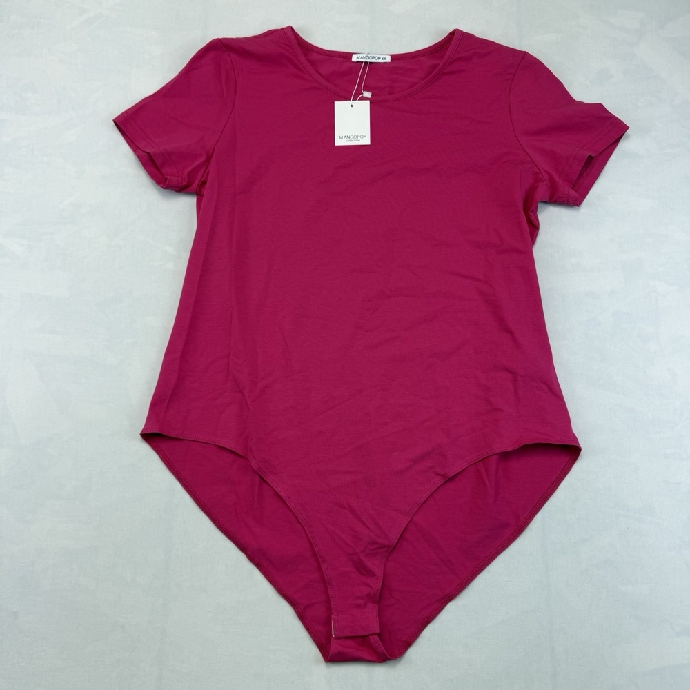 Mangopop Navy Pink Long Sleeve Bodysuit Women's Size XX-Large NEW